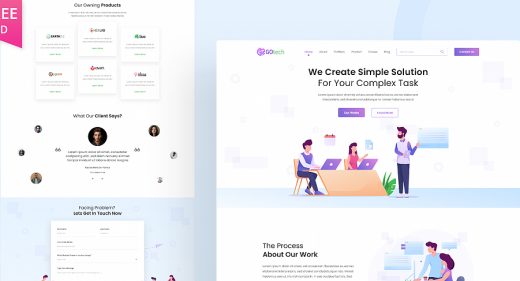 Gotech - XD Startup website template
