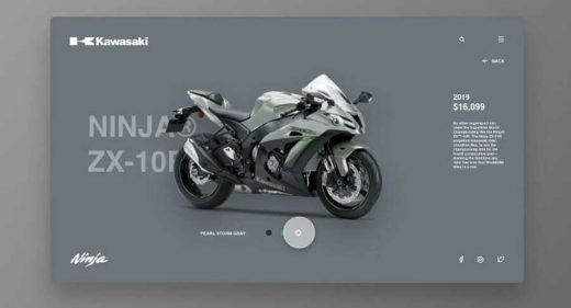 Motorbike website animation