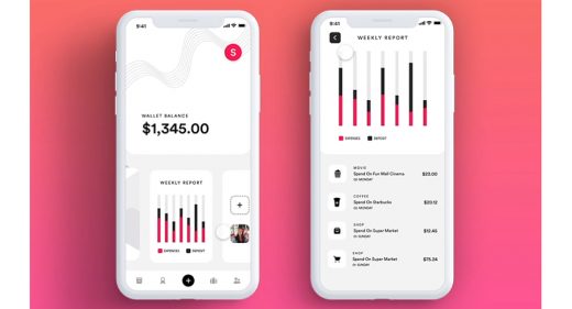 Wallet app XD template & animation